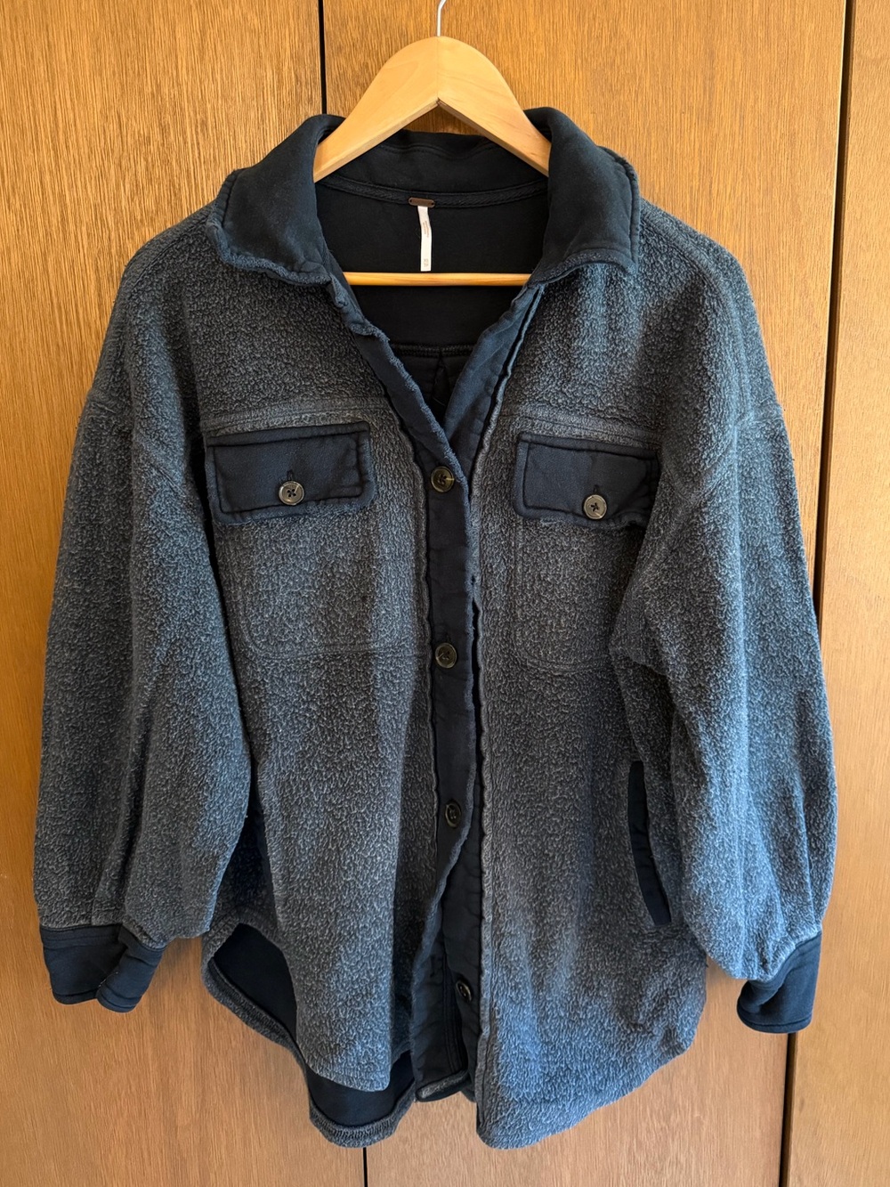 Free People Ruby Jacket Dark Gray Oversized Shacket XS